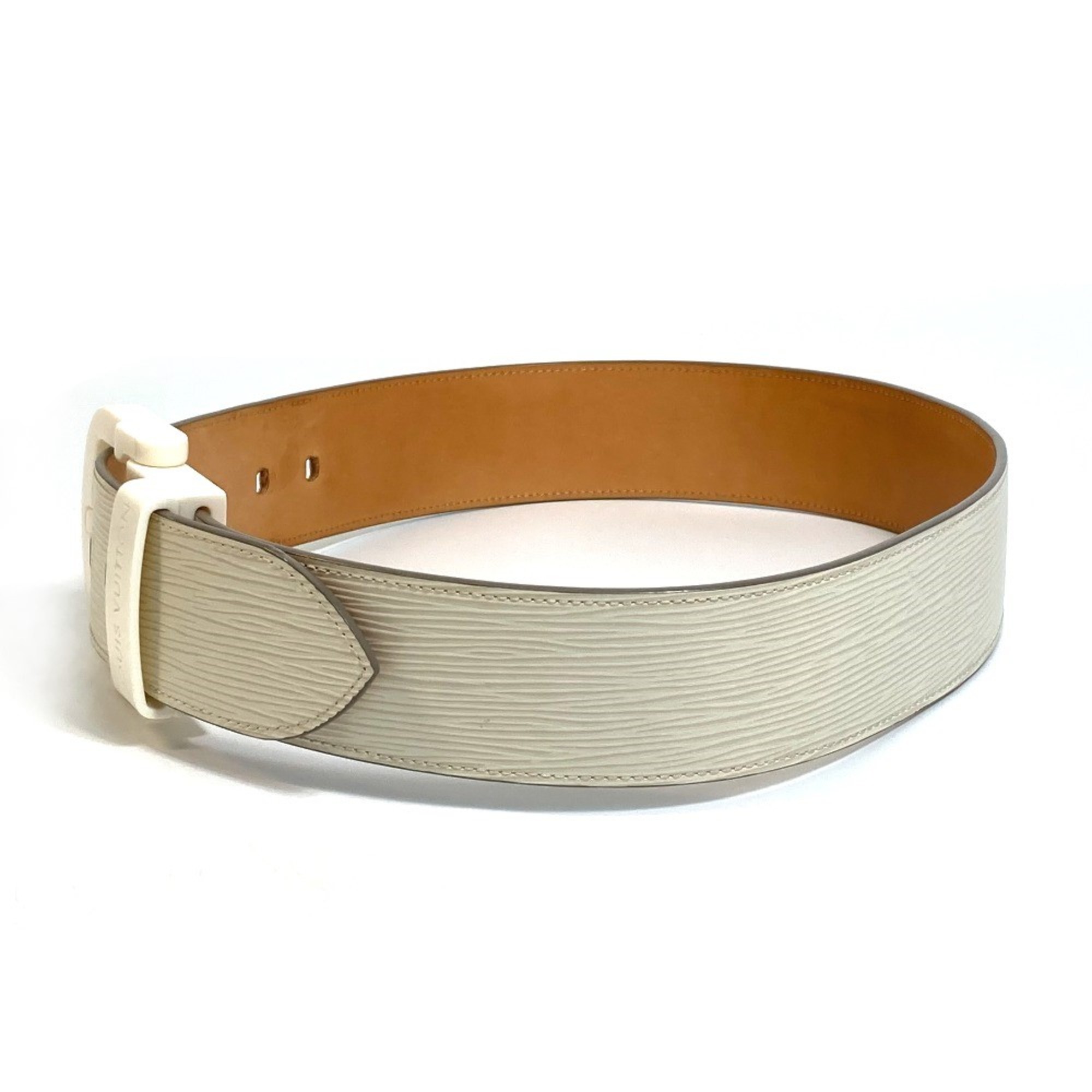 Louis Vuitton Epi Thick belt belt White