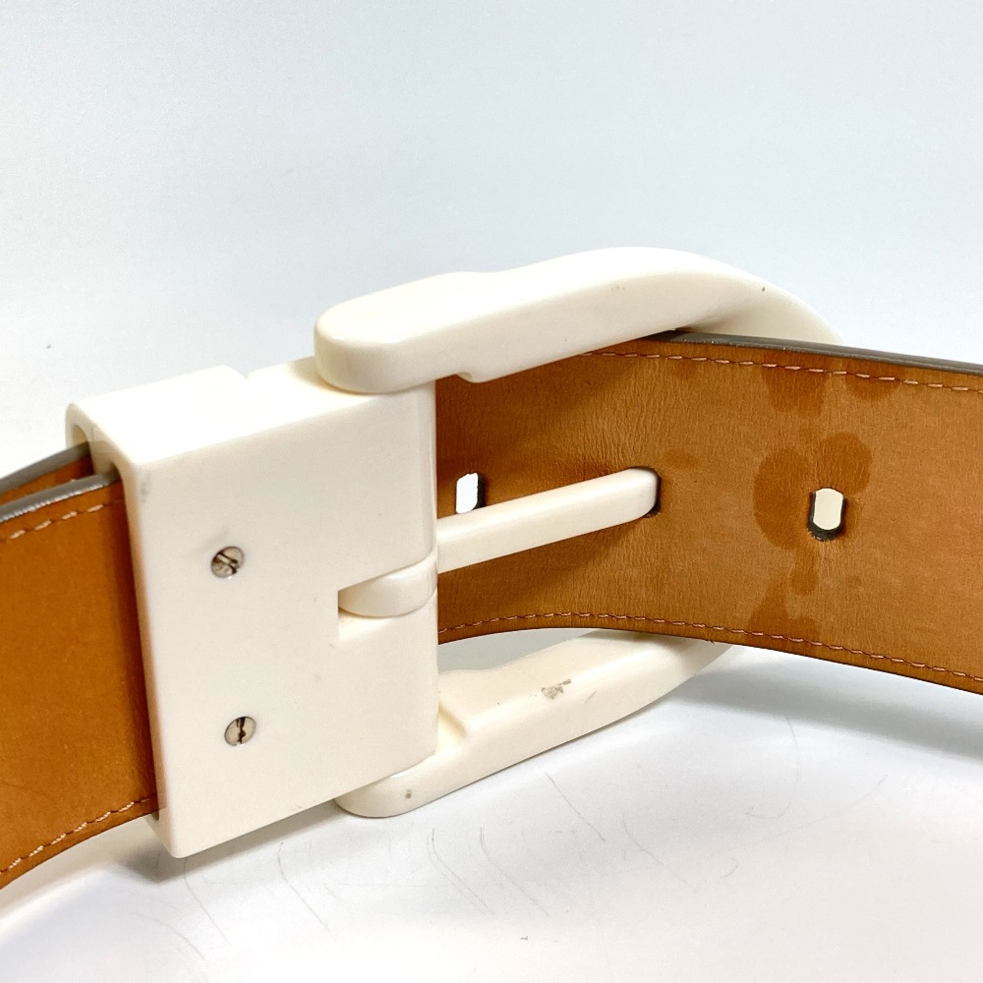 Louis Vuitton Epi Thick belt belt White