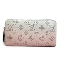 Louis Vuitton M80490 MonogramMahina Gradation Zip Around Long Wallet Pink x White