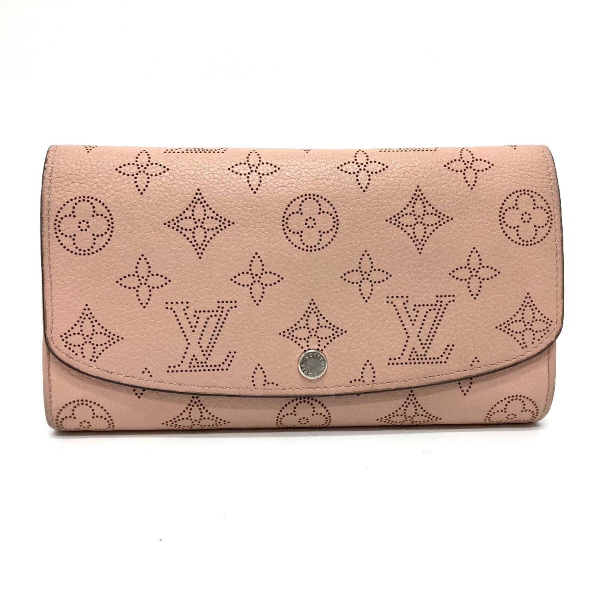 Louis Vuitton M60145 MonogramMahina Two fold Long Wallet Magnolia pink