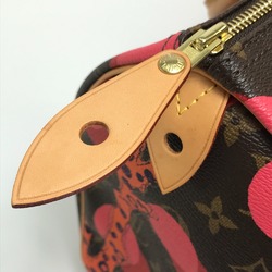 Louis Vuitton M41527 Monogram Ramage Bag Coral Dot Hand Bag Brown x Red x Pink