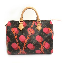 Louis Vuitton M41527 Monogram Ramage Bag Coral Dot Hand Bag Brown x Red x Pink