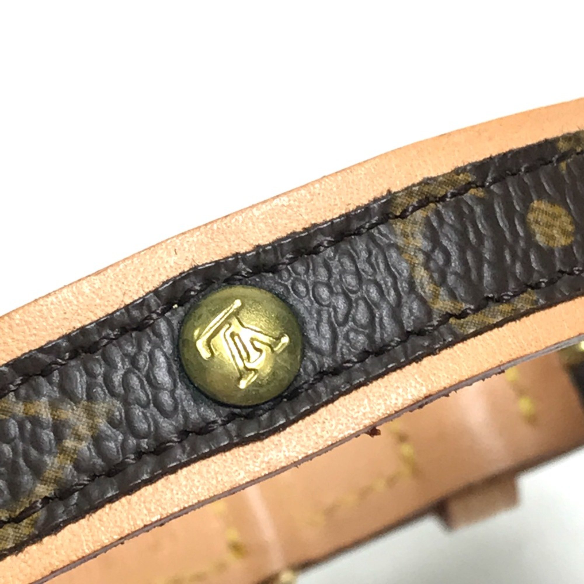 Louis Vuitton M58072 Monogram 小型犬用 Collar Brown GoldHardware