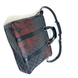 Louis Vuitton N41717 Damier Graphite 2WAY Shoulder Bag Tote Bag Black x RedBased