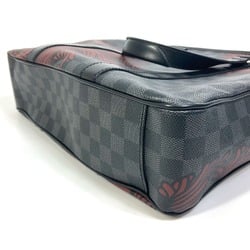 Louis Vuitton N41717 Damier Graphite 2WAY Shoulder Bag Tote Bag Black x RedBased