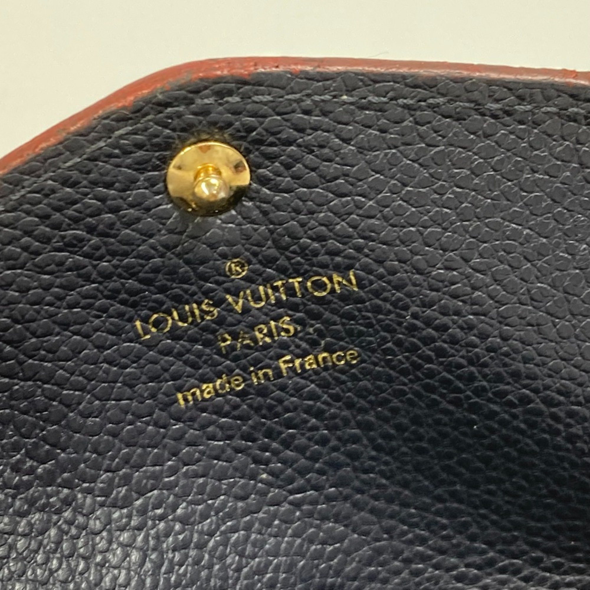 Louis Vuitton M62017 MonogramEmpreinte Coin Compartment coin purse Marine Rouge Navy