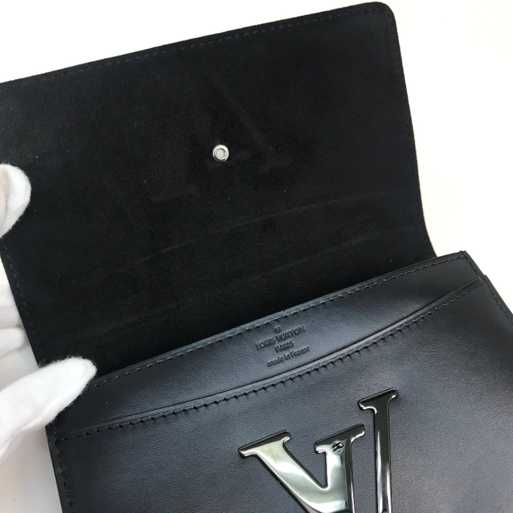 Louis Vuitton LV logo Bag All Black Clutch bag Black