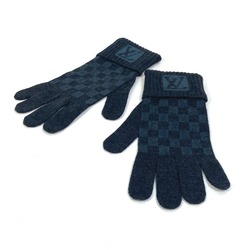 Louis Vuitton gloves LV logo gloves Gray Based Blue Based