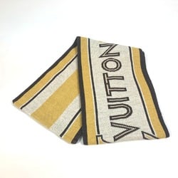 Louis Vuitton border logo Scarf Beige x Brown