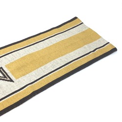 Louis Vuitton border logo Scarf Beige x Brown