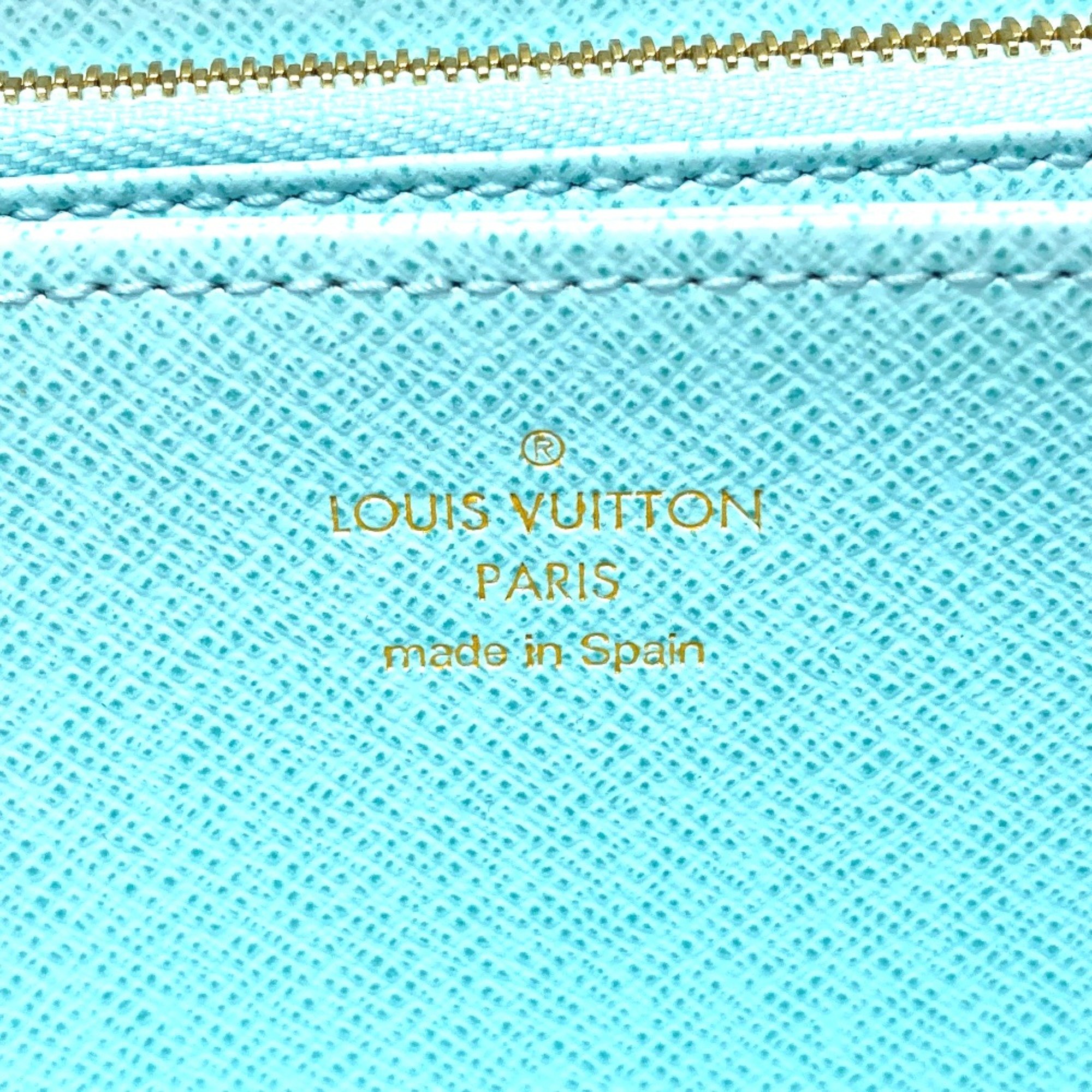 Louis Vuitton M80360 Monogram Giant Zippy Wallet Long Wallet blue