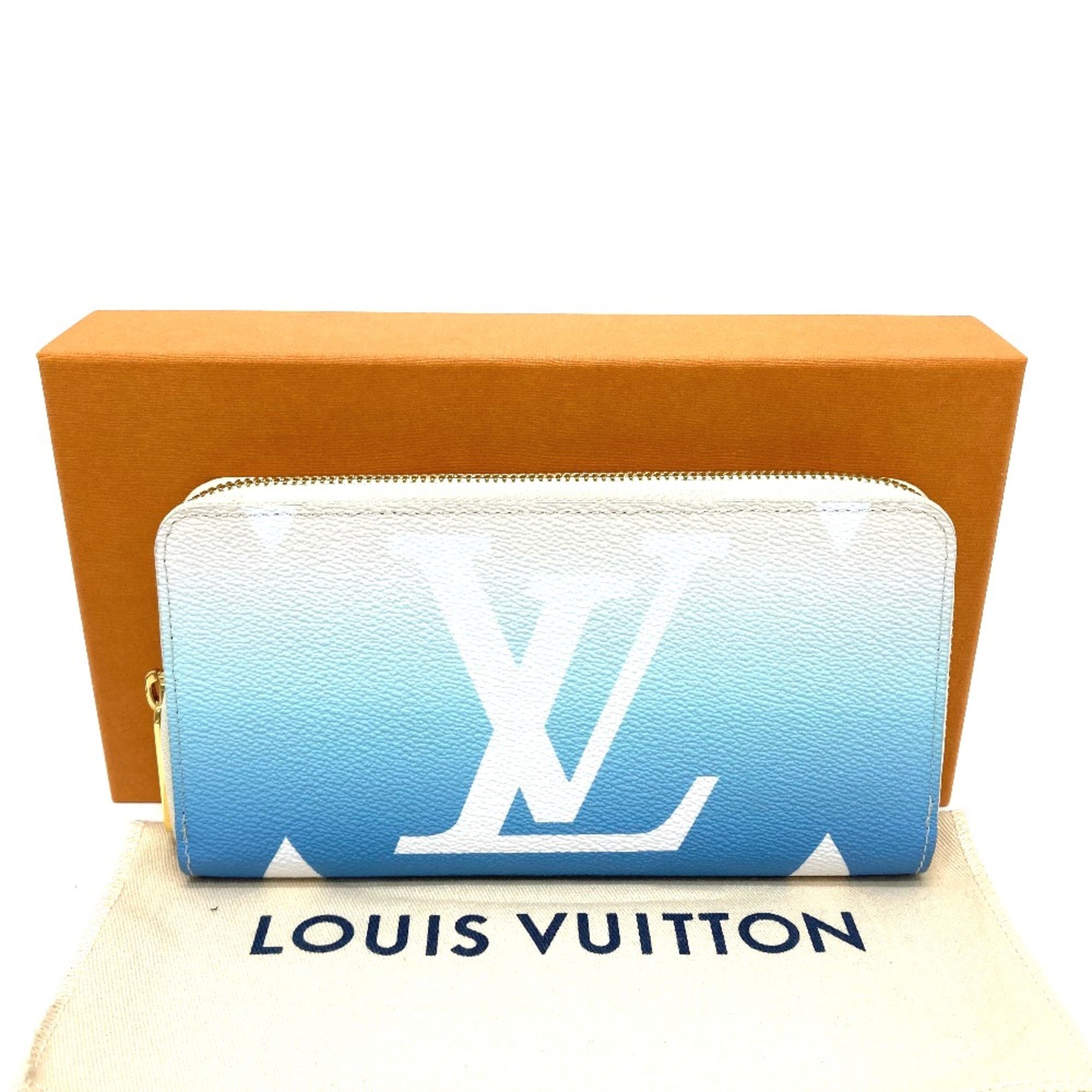 Louis Vuitton M80360 Monogram Giant Zippy Wallet Long Wallet blue