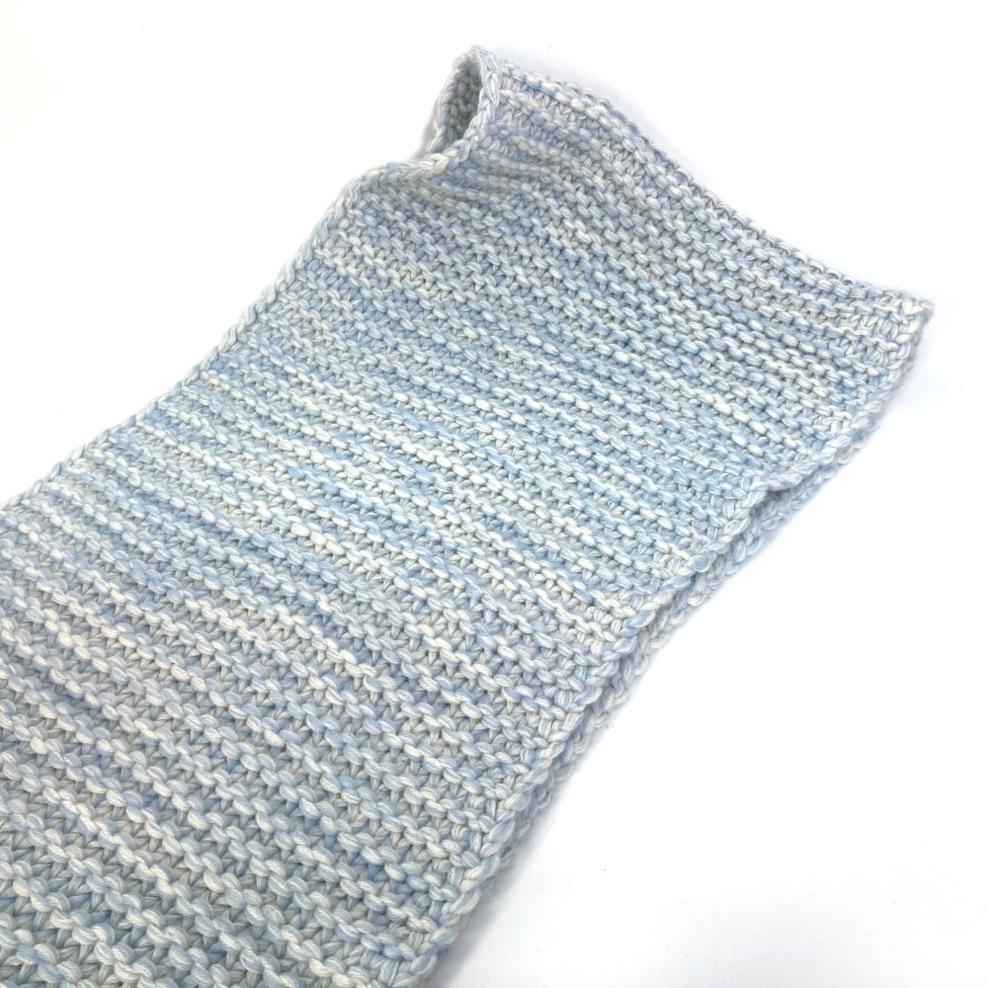 Louis Vuitton M70433 Braid Scarf Light blue IvoryBased