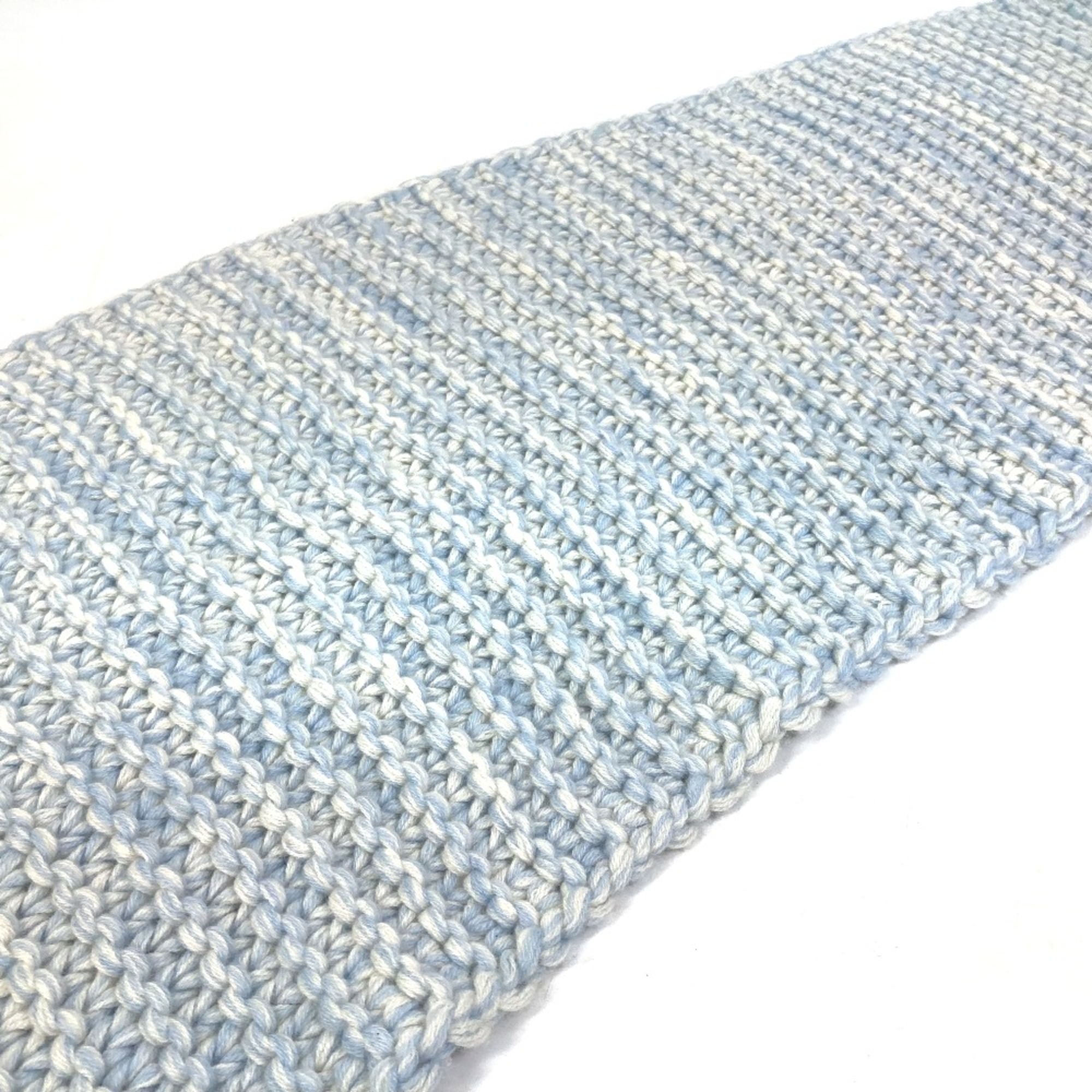 Louis Vuitton M70433 Braid Scarf Light blue IvoryBased