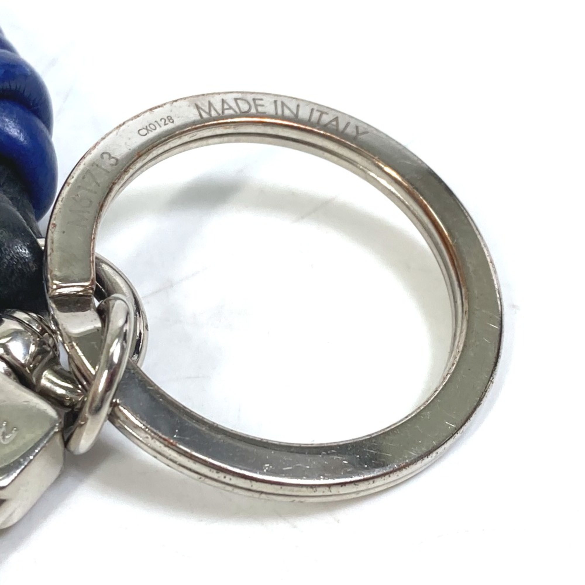 Louis Vuitton M61713 Bag Bag Charm Key Holder blue Silver