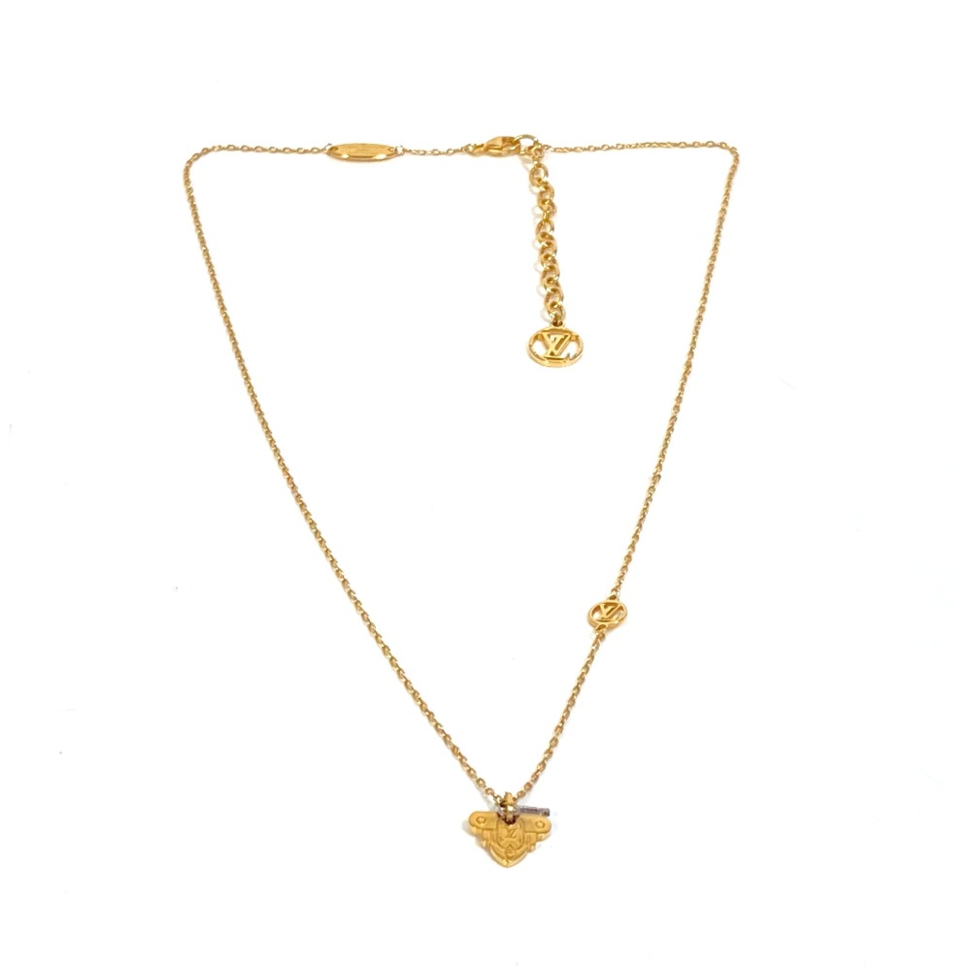 Louis Vuitton M62809 key motif Accessories Pendant Necklace Gold