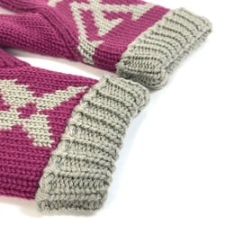 Louis Vuitton M72766 Monogram knit mittens Glove gloves Cassis