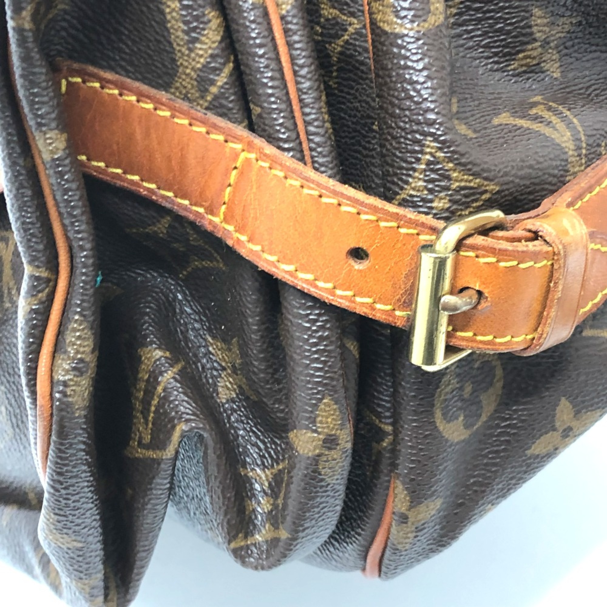 Louis Vuitton M42256 Monogram Crossbody Shoulder Bag Brown