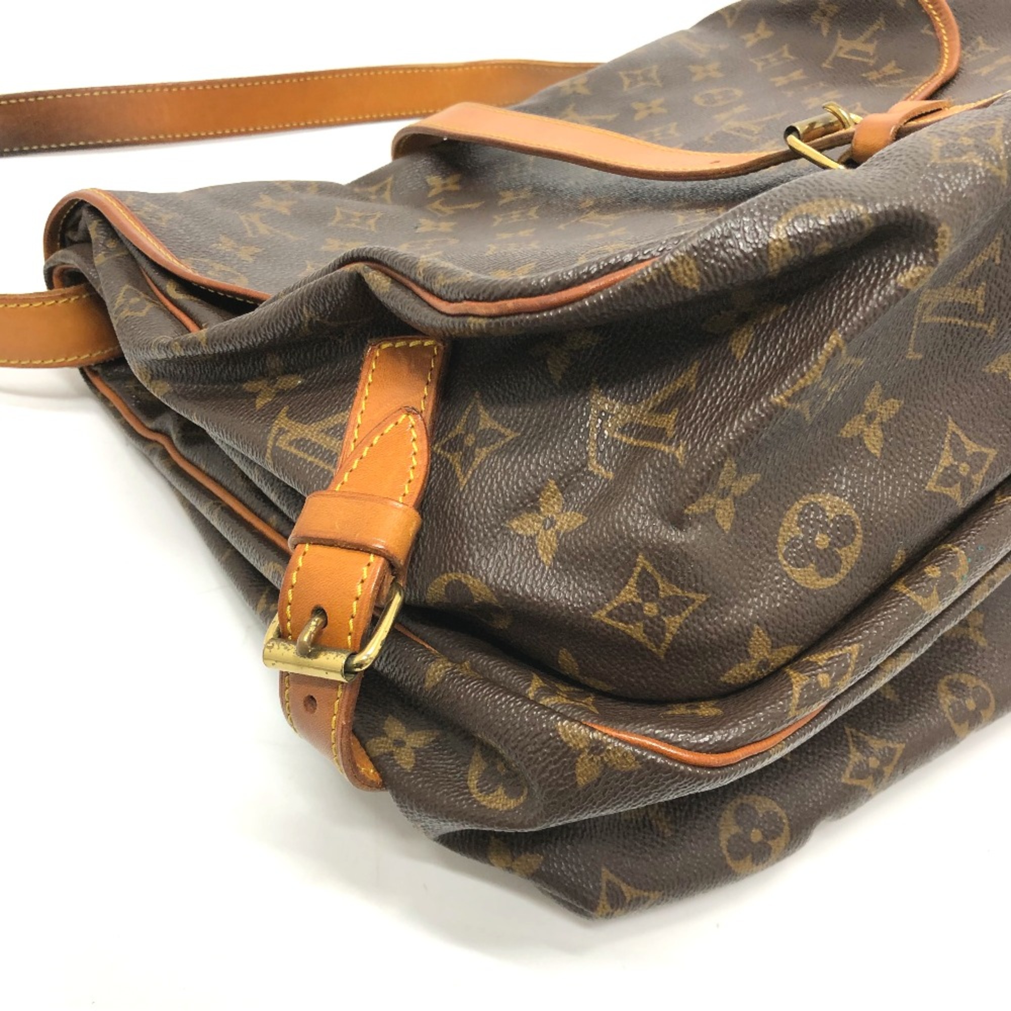 Louis Vuitton M42256 Monogram Crossbody Shoulder Bag Brown