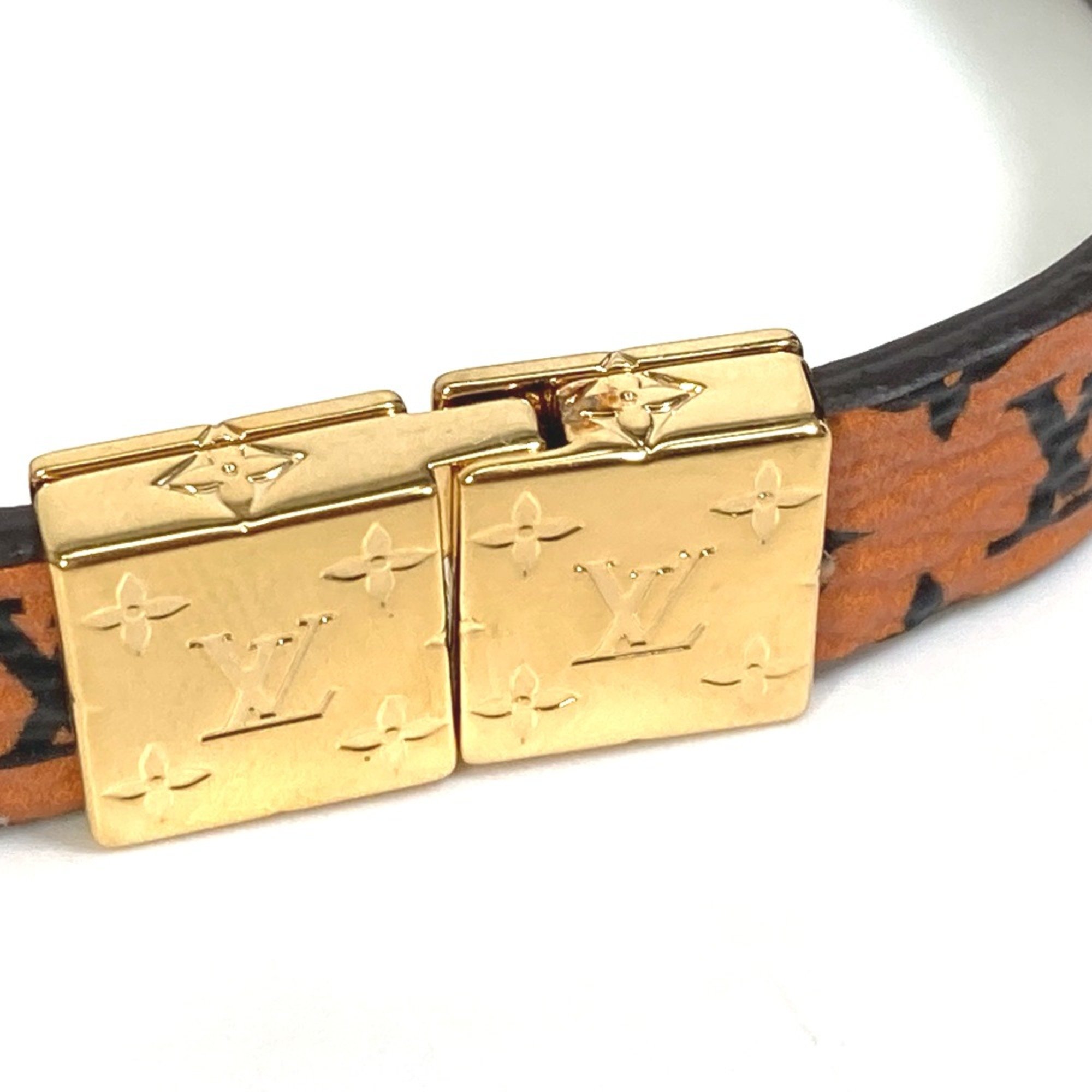 Louis Vuitton M6774F Monogram Accessories Bracelet Brown White x Black