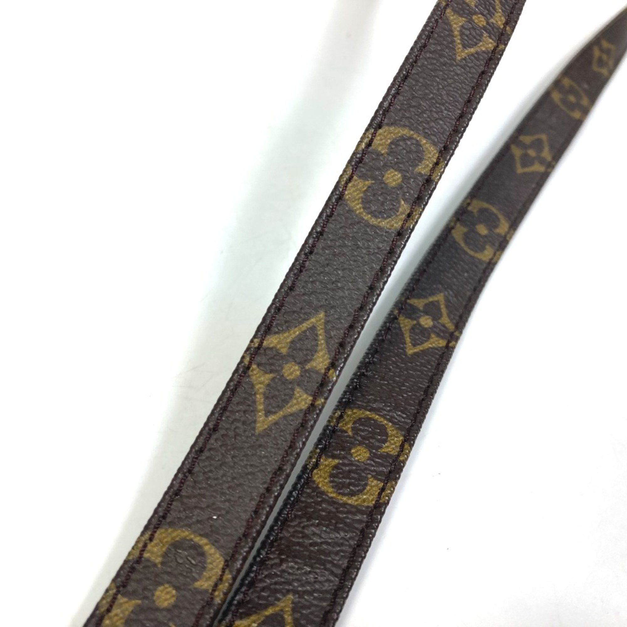 Louis Vuitton Monograms bag accessories Shoulder strap Brown GoldHardware