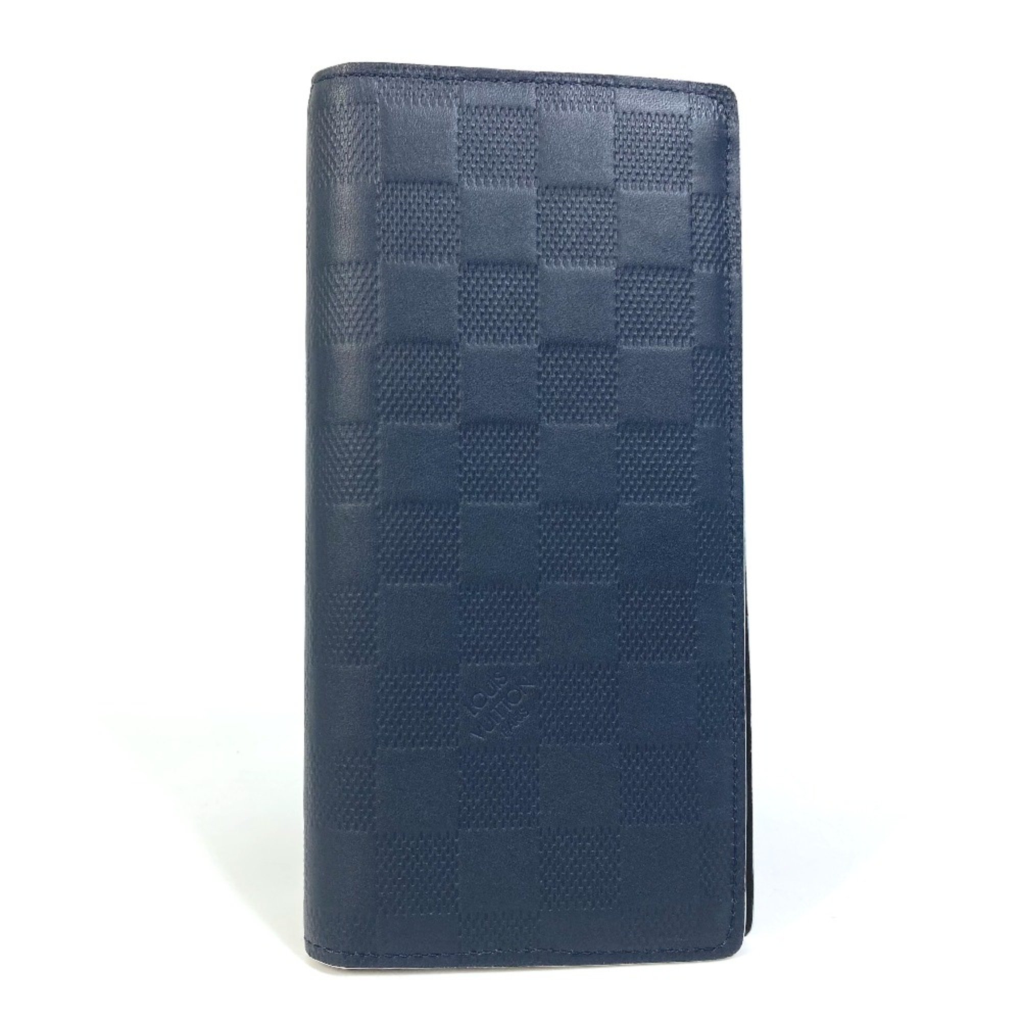 Louis Vuitton N64025 Damier Infini Bifold Long Wallet Folded wallet Astral Dark navy White