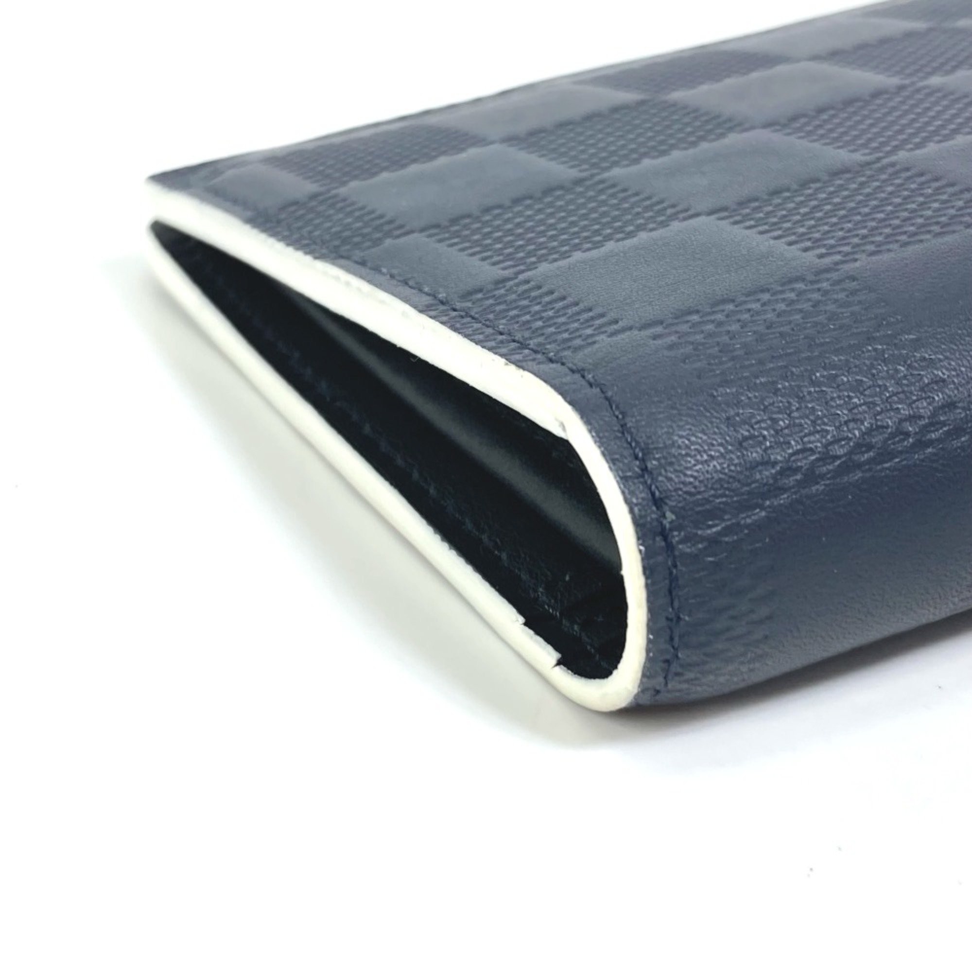 Louis Vuitton N64025 Damier Infini Bifold Long Wallet Folded wallet Astral Dark navy White