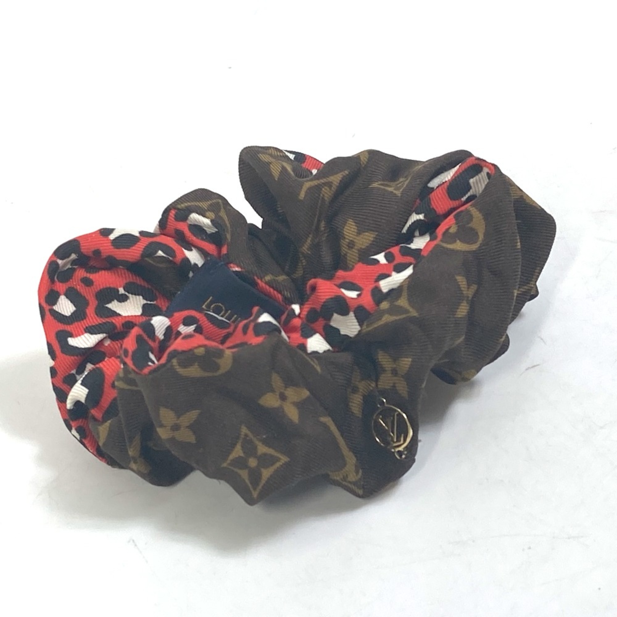 Louis Vuitton M77011 Monogram leopard leopard leopard 1 item only Hair elastic accessories Shush Brown Red