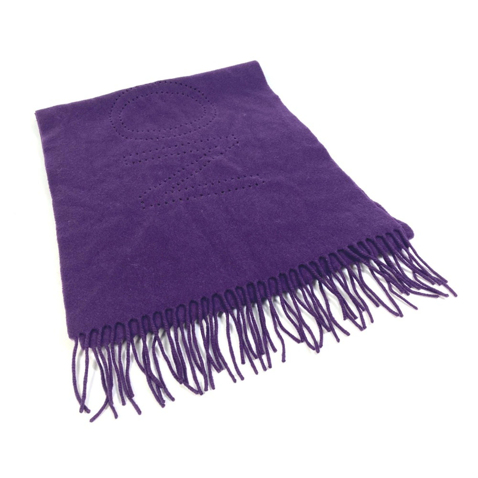 Louis Vuitton fringe Scarf purple