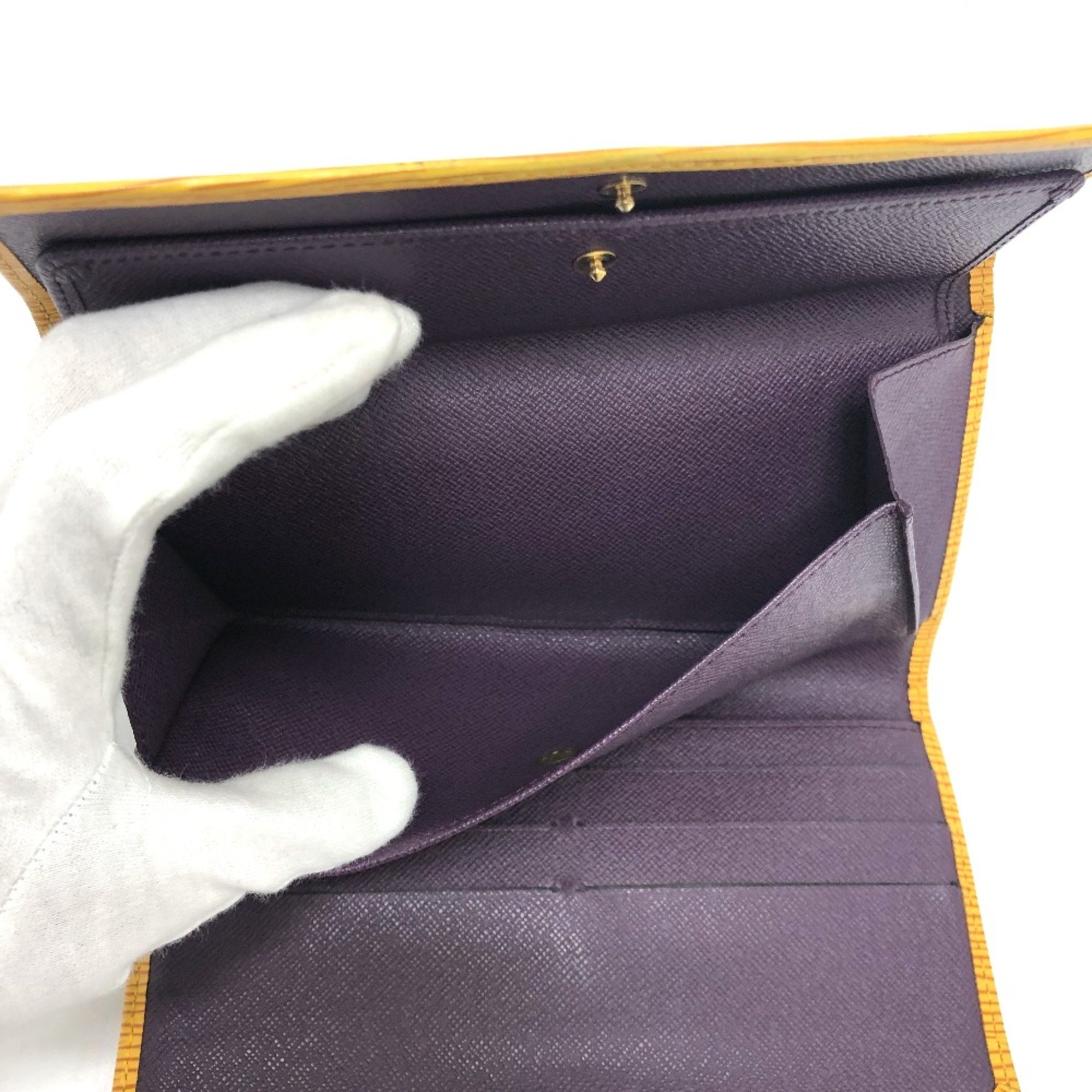 Louis Vuitton M63389 Epi wallet/long wallet Long Wallet Tassiri Yellow purple GoldHardware