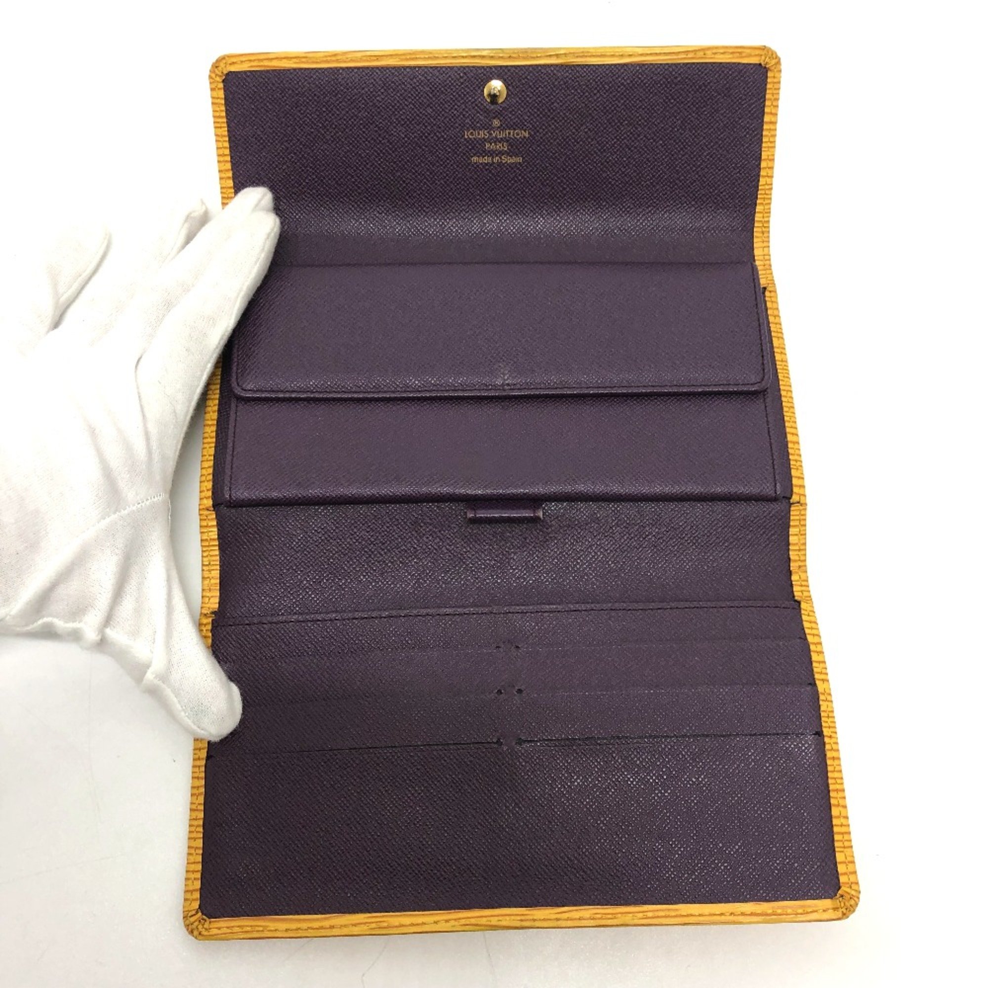 Louis Vuitton M63389 Epi wallet/long wallet Long Wallet Tassiri Yellow purple GoldHardware