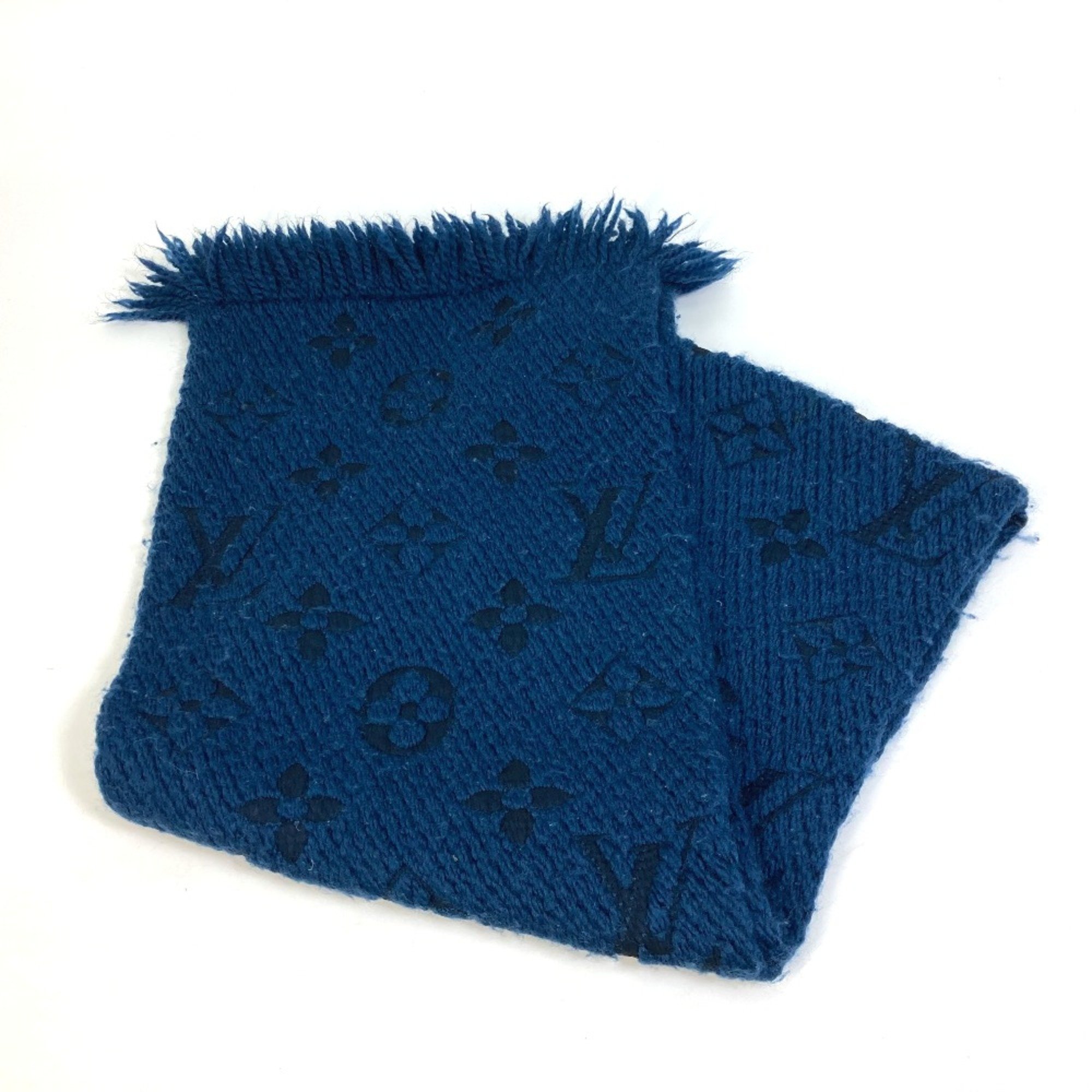 Louis Vuitton M75504 Monogram fringe/fashion accessories Scarf Navy