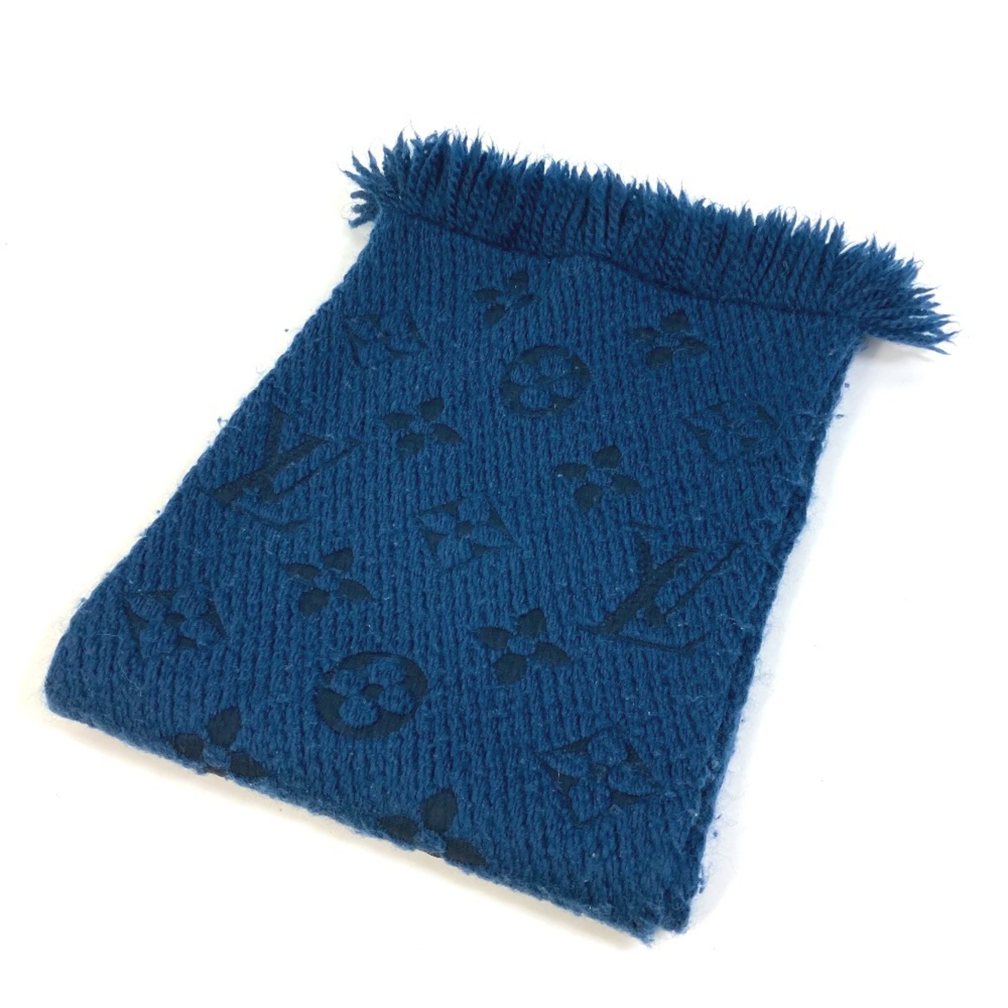 Louis Vuitton M75504 Monogram fringe/fashion accessories Scarf Navy