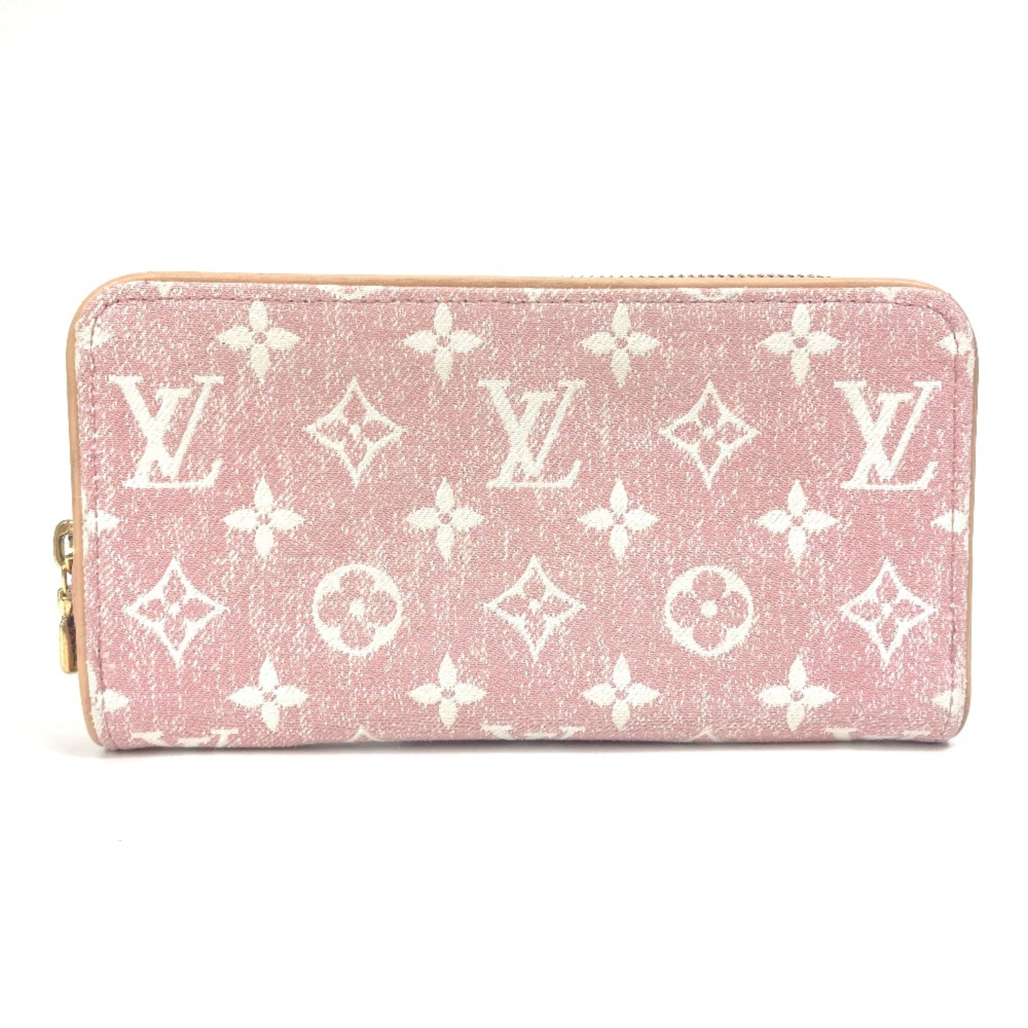 Louis Vuitton M81182 MonogramDenim Long Wallet pink