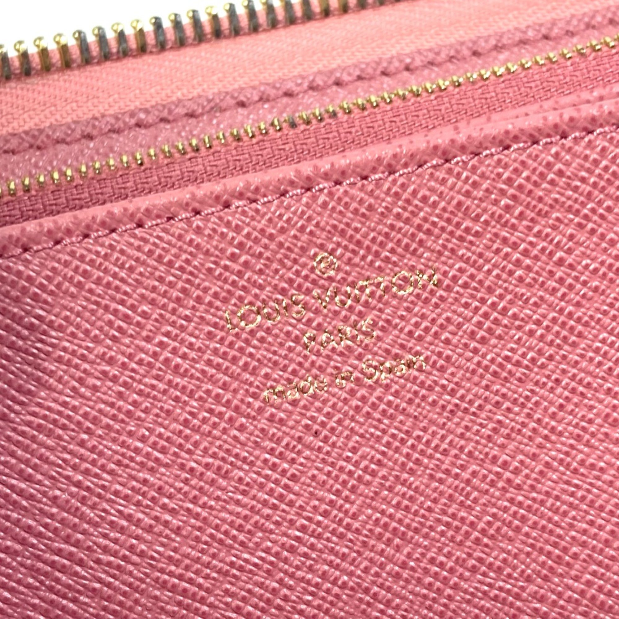 Louis Vuitton M81182 MonogramDenim Long Wallet pink