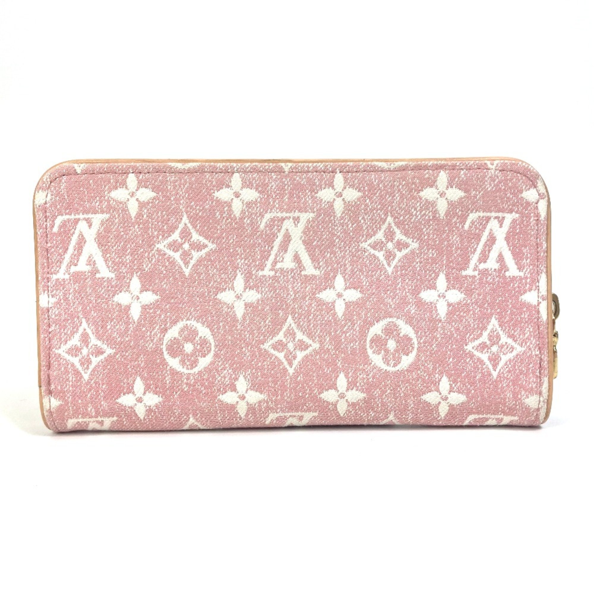 Louis Vuitton M81182 MonogramDenim Long Wallet pink