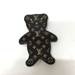 Louis Vuitton M64939 Monogram teddy bear turtle Brooch Brown x White