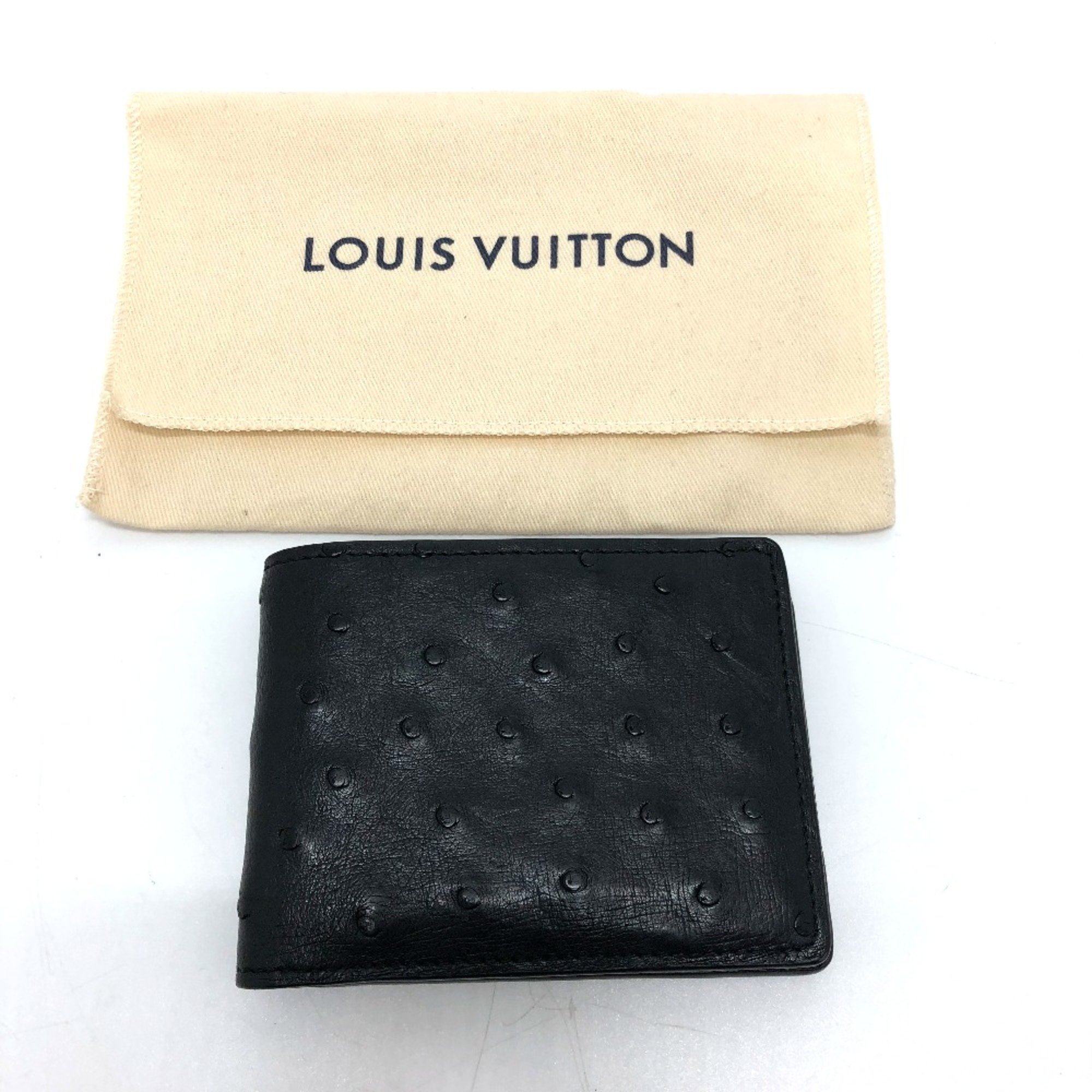 Louis Vuitton Accessory Bill Compartment/wallet Folded wallet Black