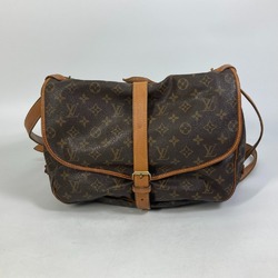 Louis Vuitton M42254 Monogram Saumur35 Shoulder Bag Brown