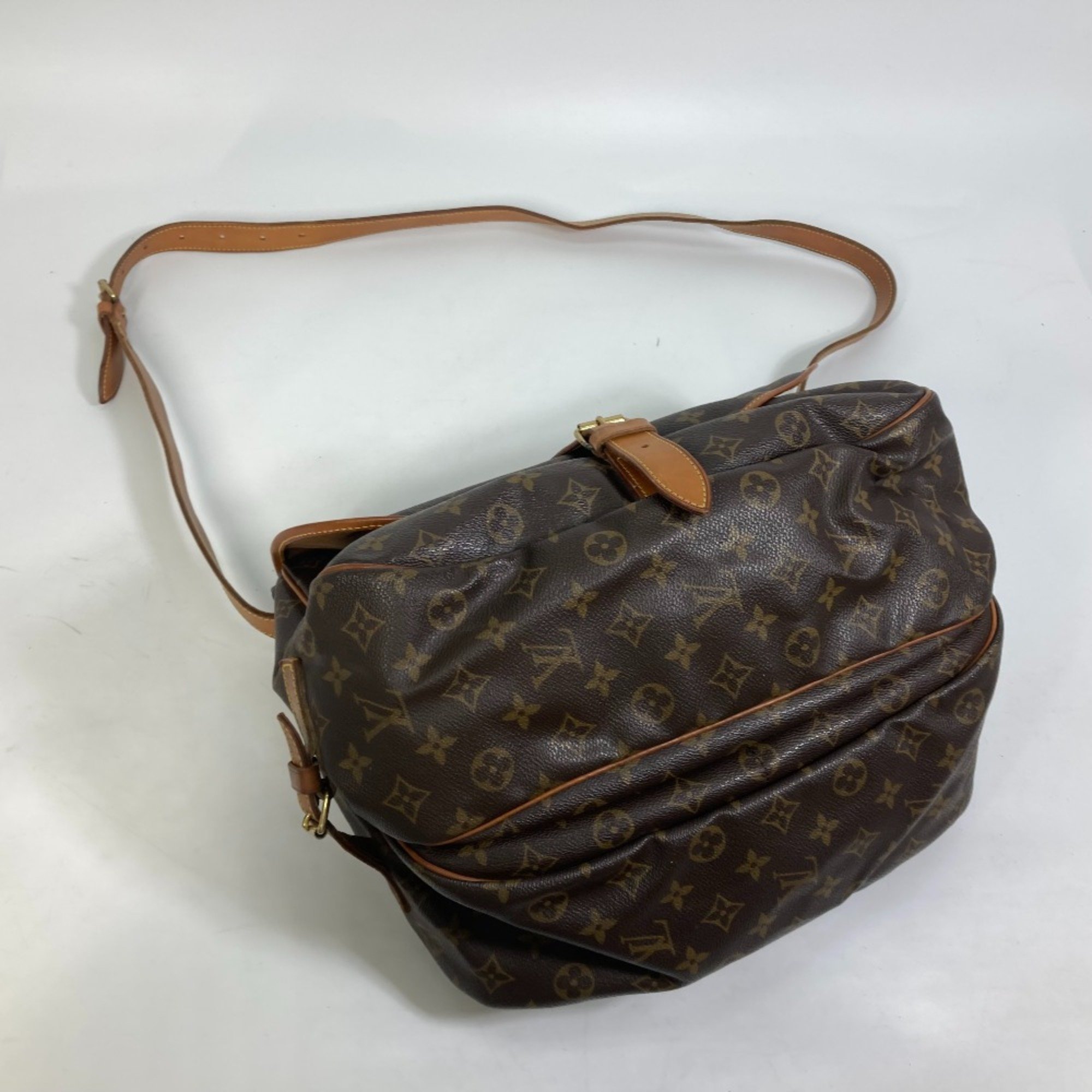 Louis Vuitton M42254 Monogram Saumur35 Shoulder Bag Brown