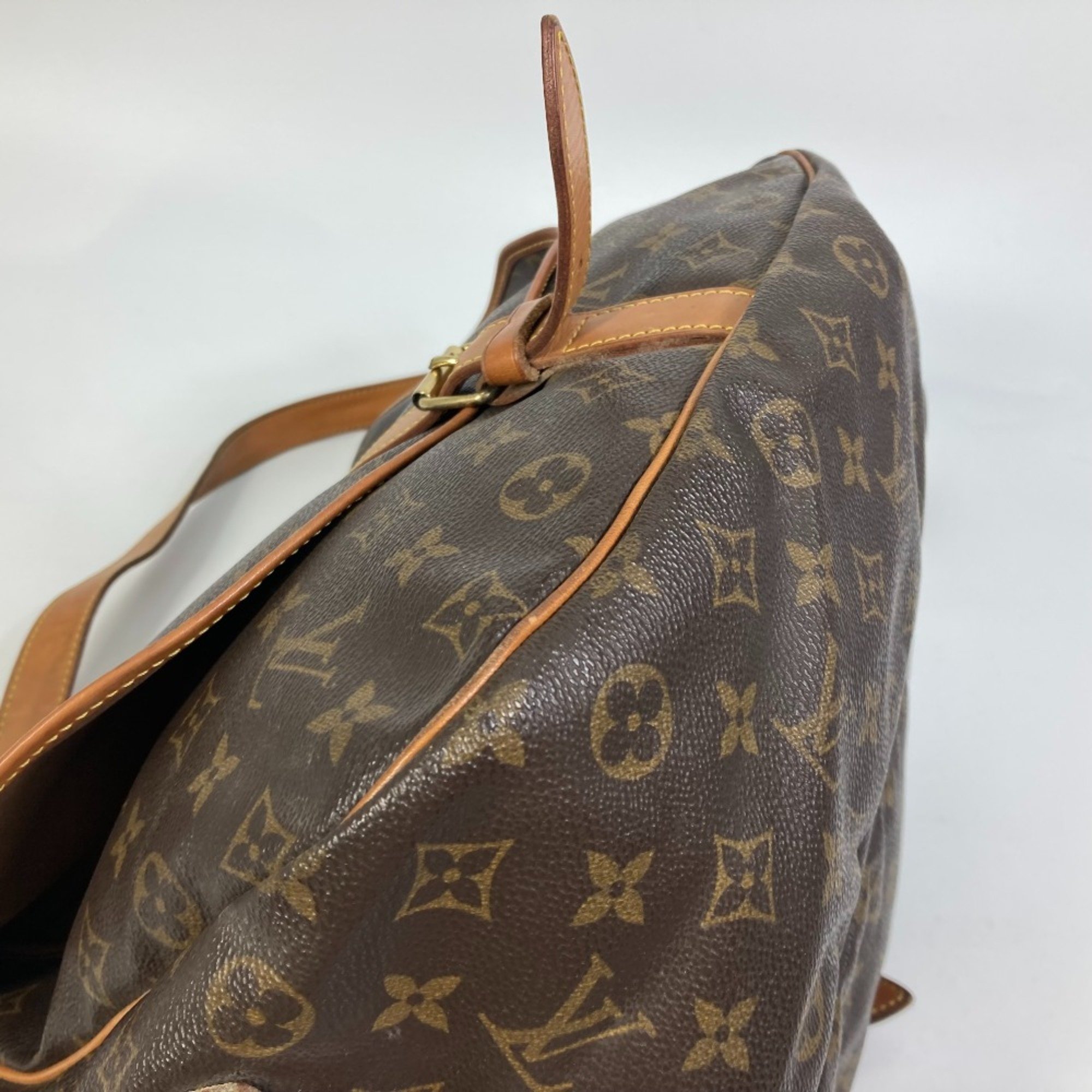 Louis Vuitton M42254 Monogram Saumur35 Shoulder Bag Brown