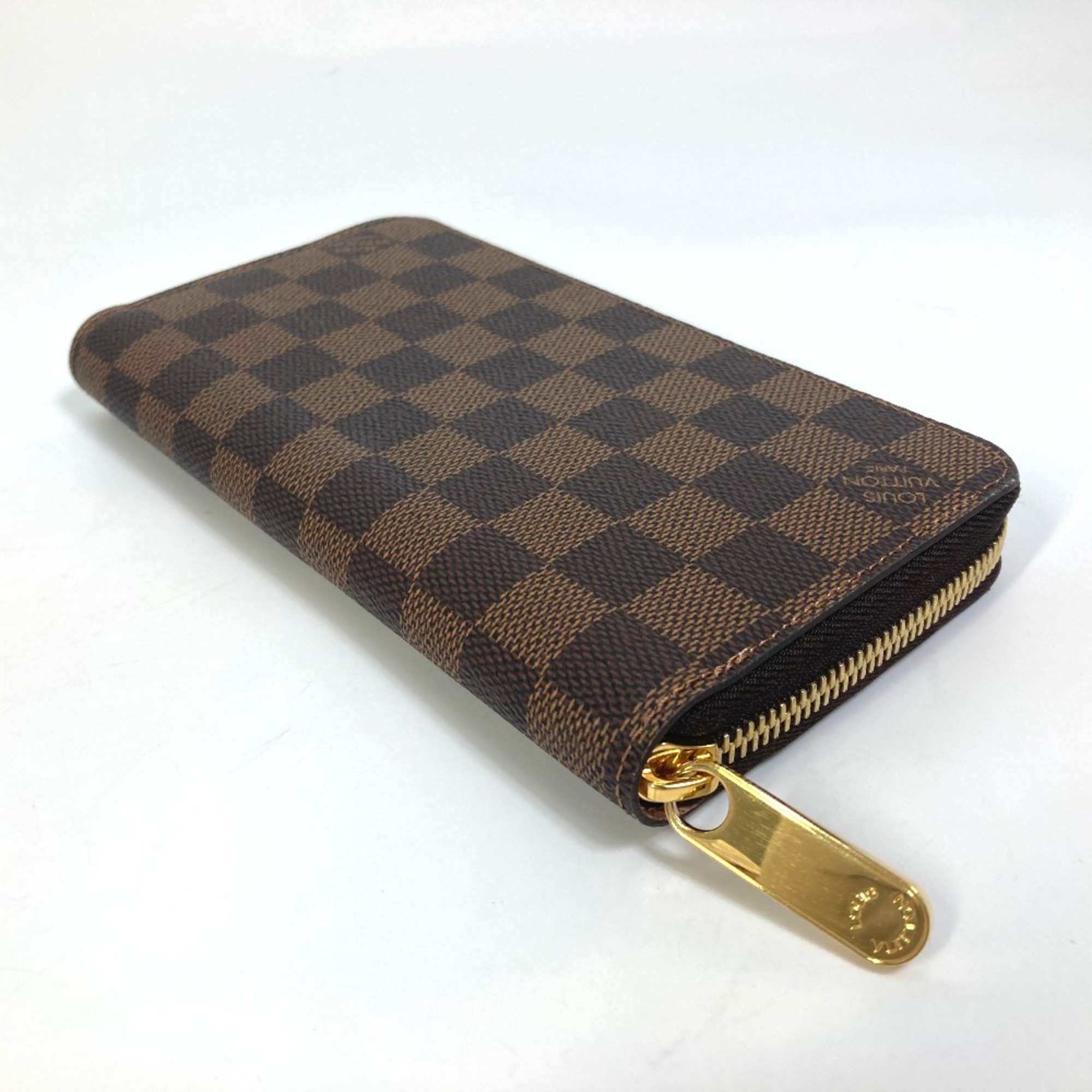 Louis Vuitton N60046 Damier Zip Around Long Wallet Rose valerine Brown