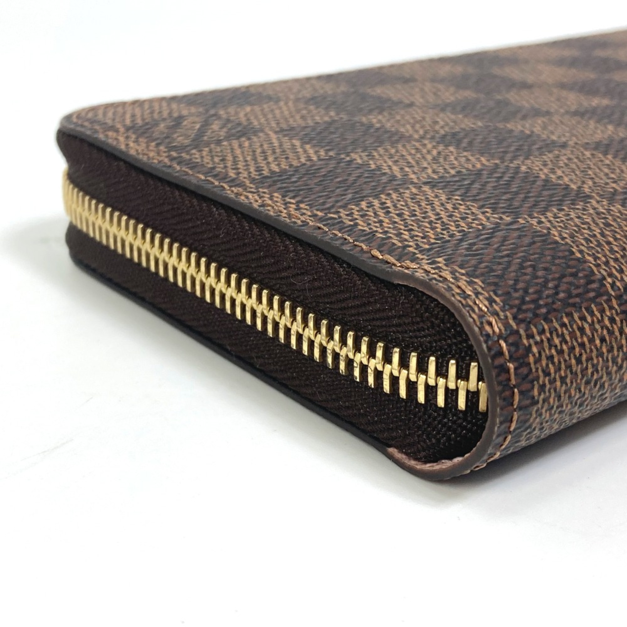 Louis Vuitton N60046 Damier Zip Around Long Wallet Rose valerine Brown