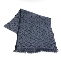 Louis Vuitton M78526 Monogram Fringe Stole /Shawl Scarf gray