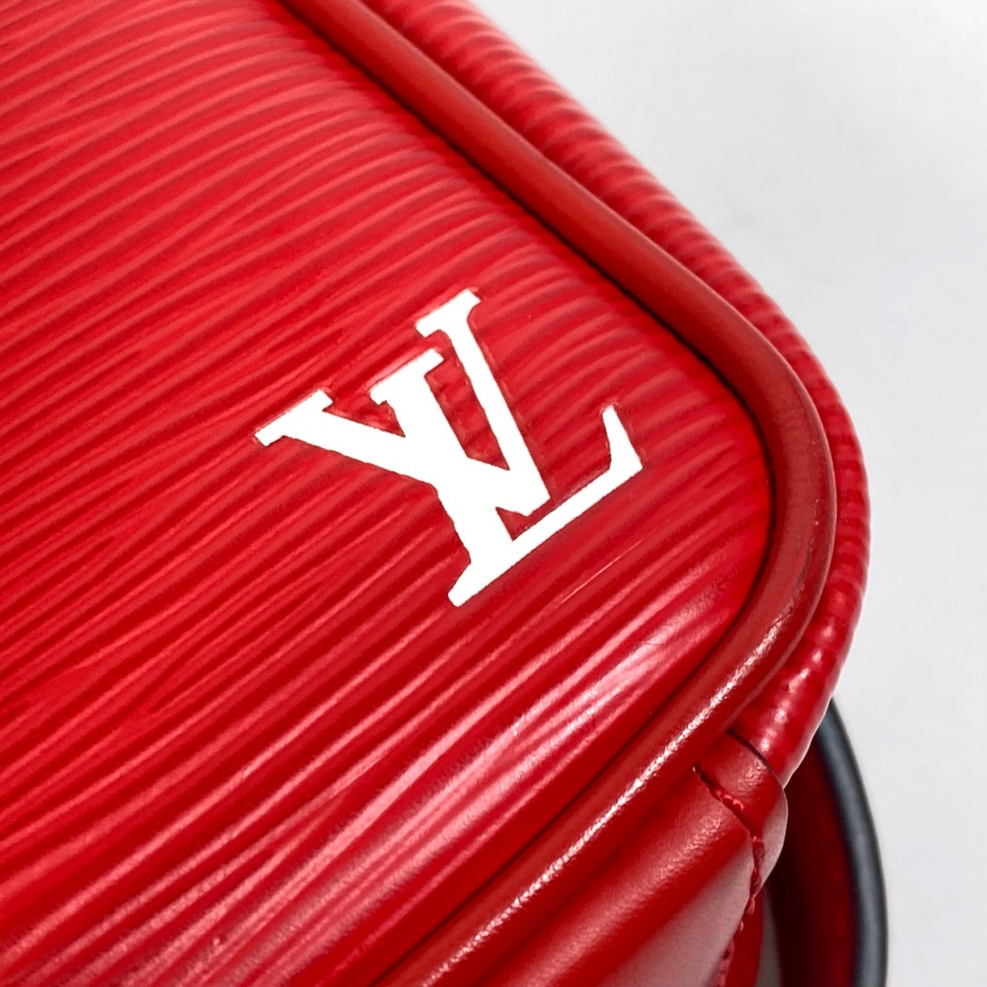 Louis Vuitton M53417 Epi DanubePM bag supreme collaboration Shoulder Bag Red SilverHardware