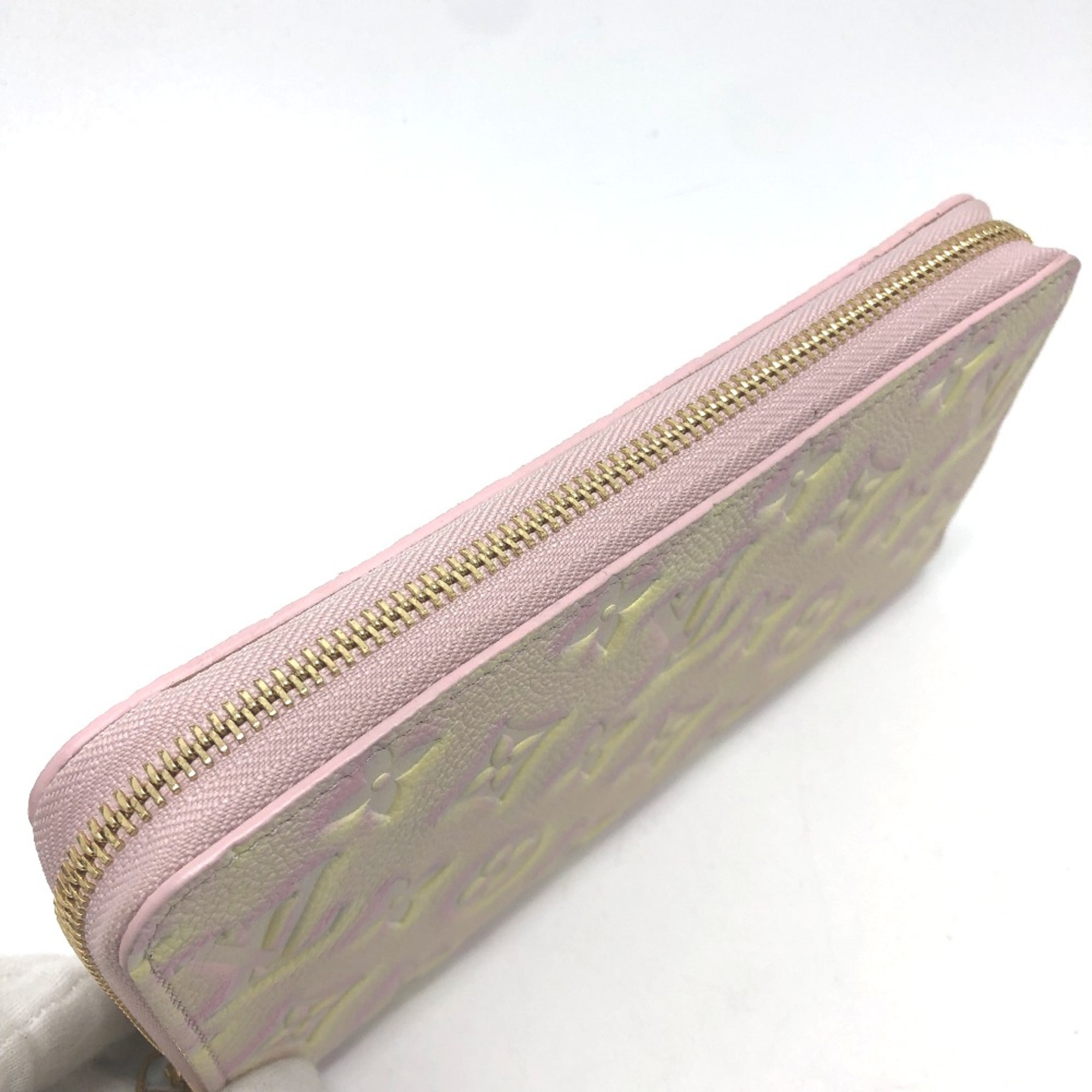 Louis Vuitton M81299 MonogramEmpreinte Zippy Wallet Long Wallet Light pink pink