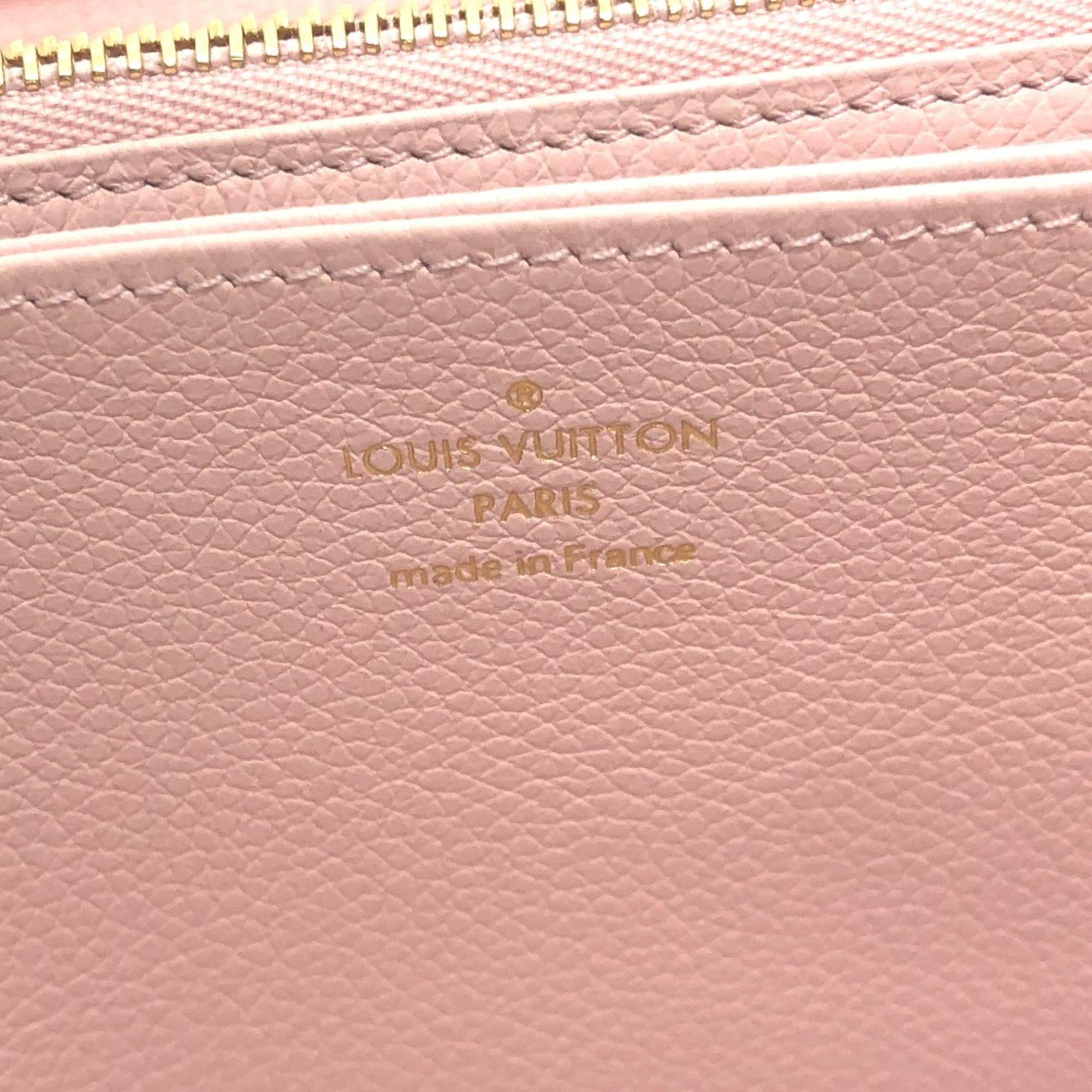 Louis Vuitton M81299 MonogramEmpreinte Zippy Wallet Long Wallet Light pink pink