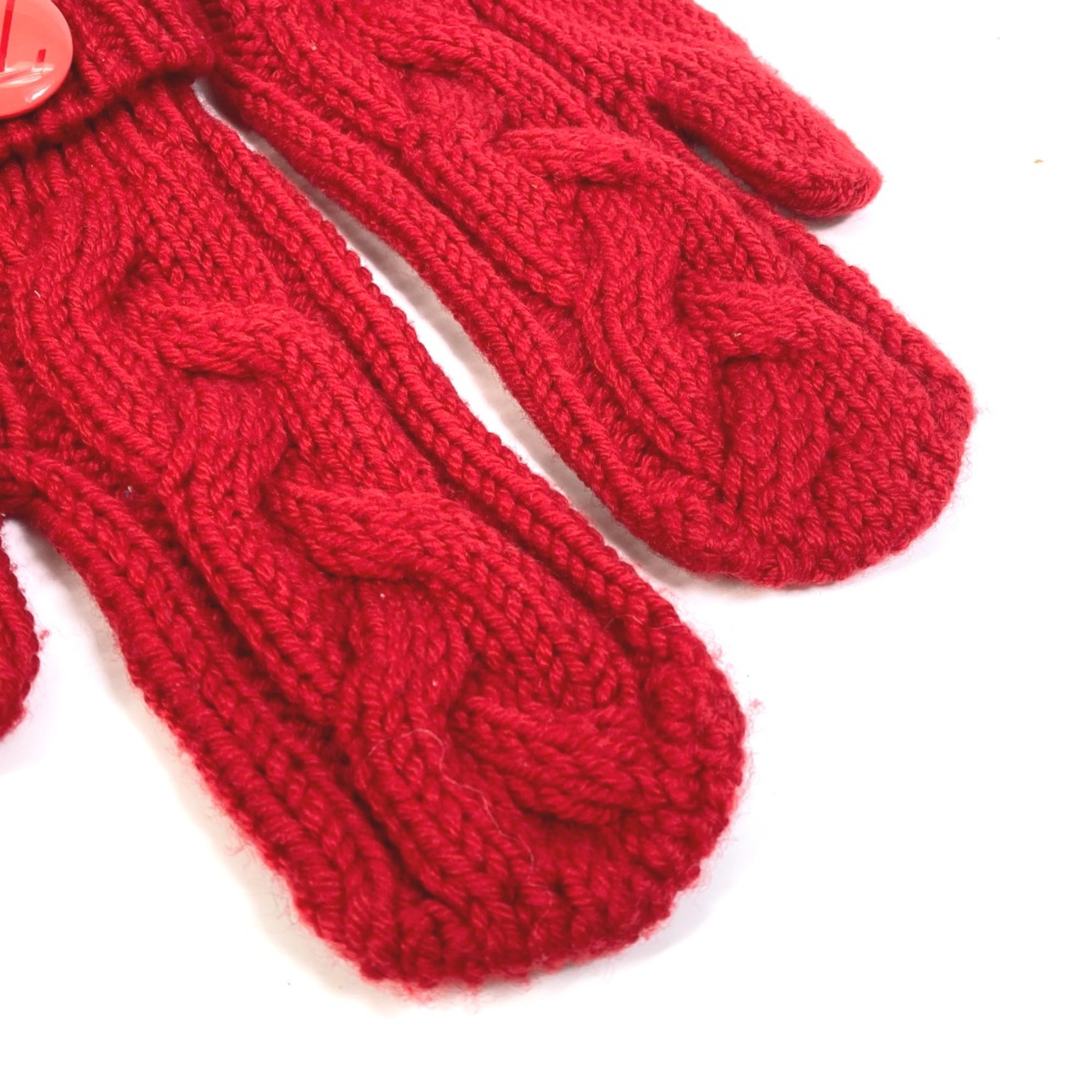 Louis Vuitton Mitten glove gloves Red