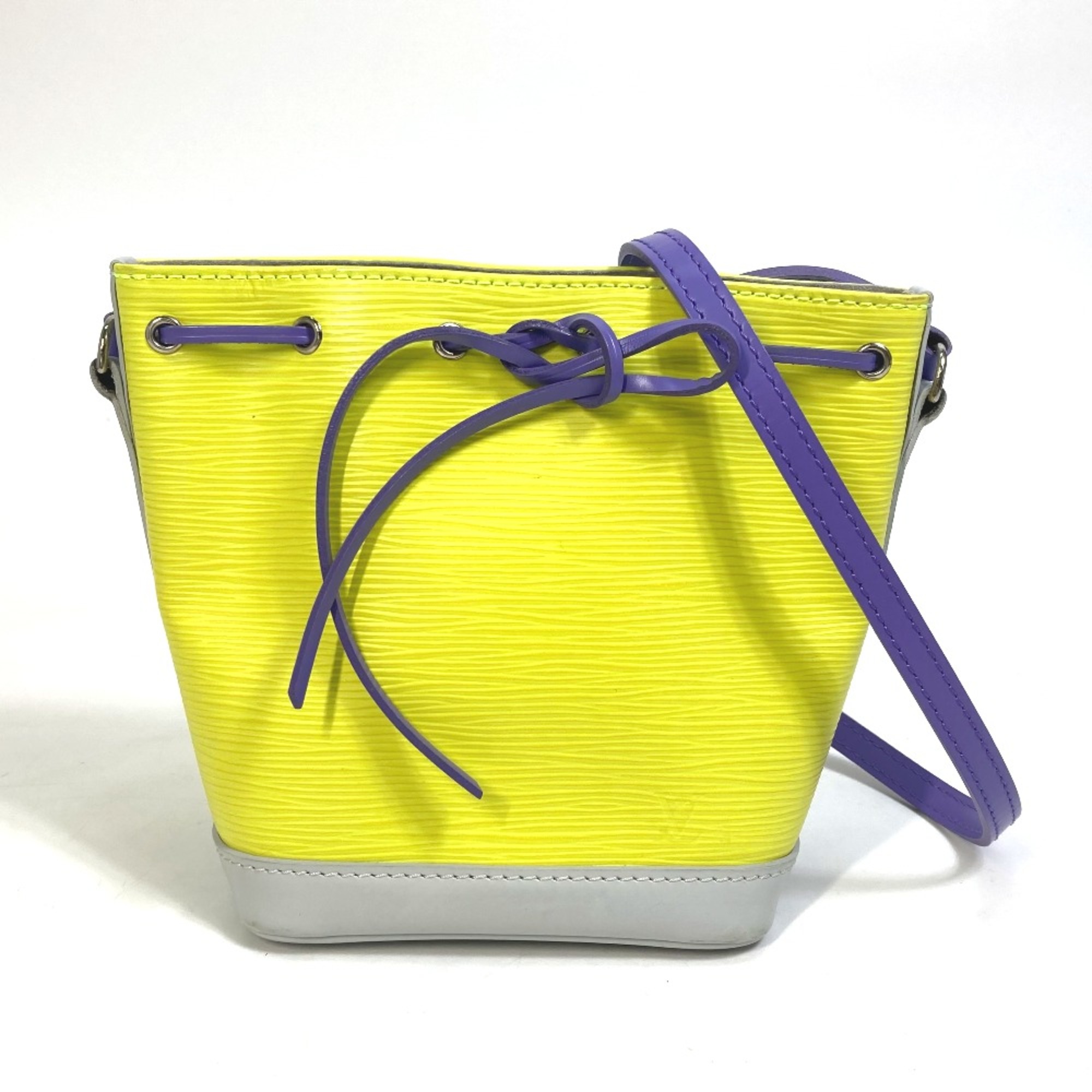 Louis Vuitton M42501 mini Epi bag Bag Tricolor Pochette Crossbody Shoulder Bag yellow Purple/White