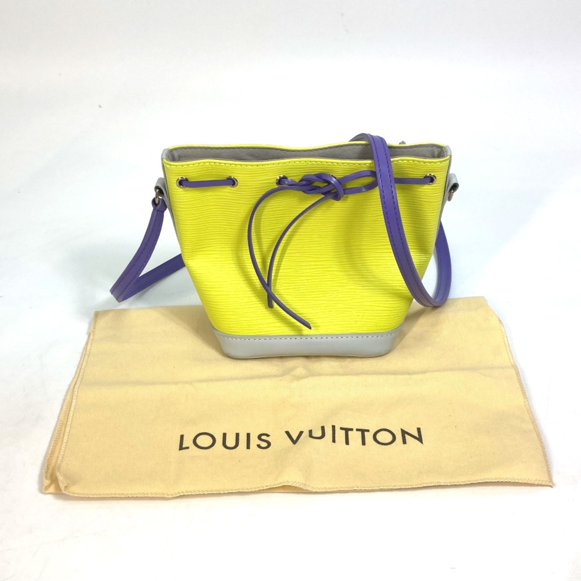 Louis Vuitton M42501 mini Epi bag Bag Tricolor Pochette Crossbody Shoulder Bag yellow Purple/White